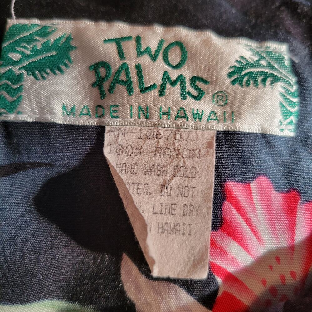 Two Palms Midnight Orchid Empire Princess Sleeveless Flare Dress Hawaii USA XL - Picture 3 of 6